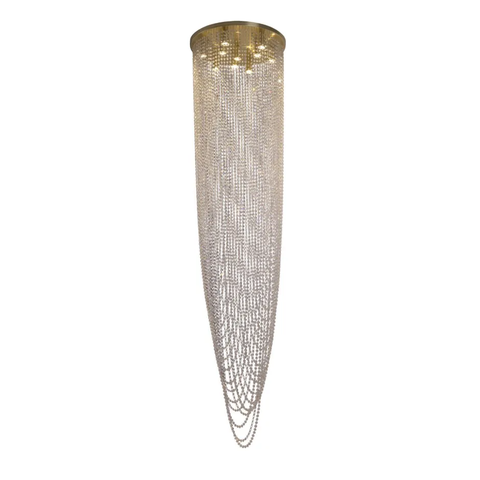 Searchlight Elegante Deckenlampe Metall Glas GU10 Ø65 cm 10-flammig< Wohnzimmerlampen|Esszimmer Lampen