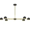 Deckenleuchten|Bürolampen*Jupiter Elegante Deckenlampe Metall GU10 in Gold Schwarz 6-flmg