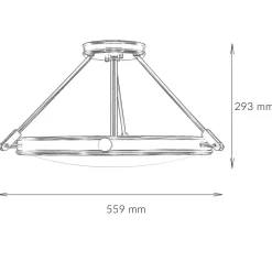 Elstead Elegante Deckenleuchte Glas Jugendstil rund Wohnzimmer< Deckenleuchten|Flurlampen