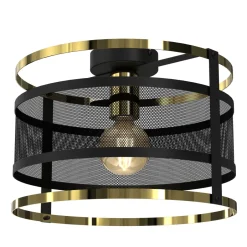 Deckenleuchten|Flurlampen*Luminex Elegante Deckenleuchte Modern rund 30 cm Schwarz Gold