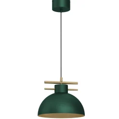 Hängelampen|Bürolampen*Luminex Elegante Hängelampe Dunkelgrün Gold Ø29 cm E27 rund