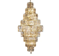 Hängelampen|Esszimmer Lampen*Searchlight Elegante Hängelampe Glas Metall Ø60 cm E14 in Messing