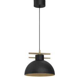 Hängelampen|Bürolampen*Luminex Elegante Hängelampe Metall Schwarz Gold Ø29 cm E27 rund