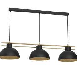 Luminex Elegante Hängelampe Metall Schwarz Gold E27 115 cm< Hängelampen|Bürolampen