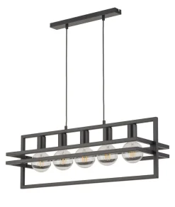 Hängelampen|Moderne Lampen*Sigma Elegante Hängelampe Schwarz Metall E27 groß bis 0,8m