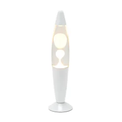 Retro Lampen|Lavalampen*Easylight Elegante Lavalampe Weiß klar H:36cm Ø9cm Timmy