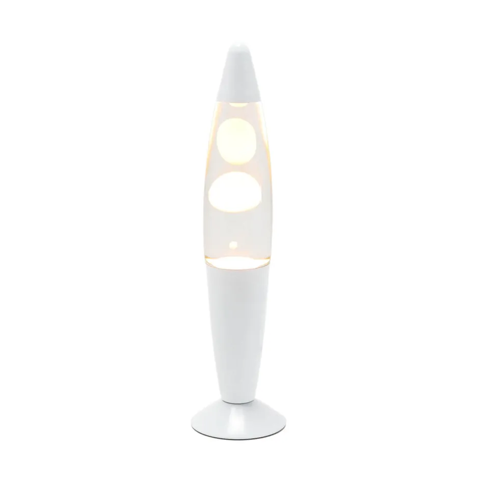 Retro Lampen|Lavalampen*Easylight Elegante Lavalampe Weiß klar H:36cm Ø9cm Timmy