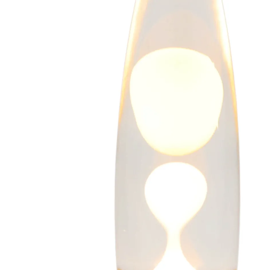 Retro Lampen|Lavalampen*Easylight Elegante Lavalampe Weiß klar H:36cm Ø9cm Timmy