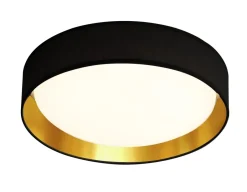 Searchlight Elegante LED Deckenleuchte Ø50 cm 25 W in Schwarz Gold< Schlafzimmer Lampen|Esszimmer Lampen