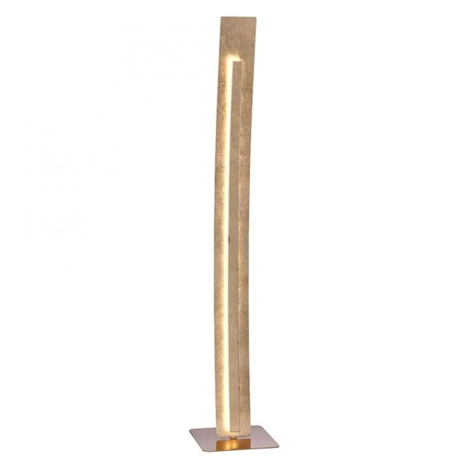Wohnzimmerlampen|Metall Lampen*Paul Neuhaus Elegante LED Stehlampe warmweiß 141 cm in Blattgold