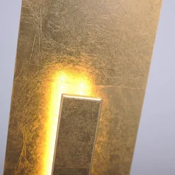 Wohnzimmerlampen|Metall Lampen*Paul Neuhaus Elegante LED Stehlampe warmweiß 141 cm in Blattgold