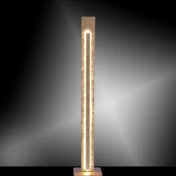 Wohnzimmerlampen|Metall Lampen*Paul Neuhaus Elegante LED Stehlampe warmweiß 141 cm in Blattgold
