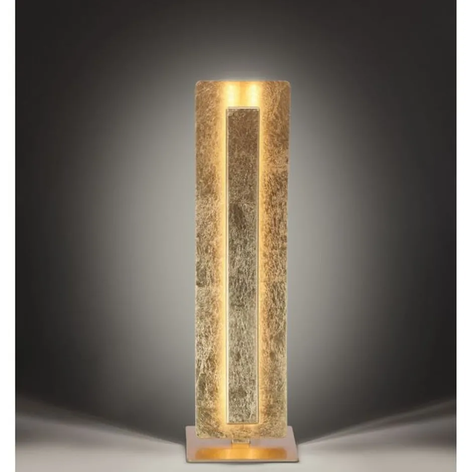Wohnzimmerlampen|Schlafzimmer Lampen*Paul Neuhaus Elegante LED Tischlampe warmweiß 40,5 cm in Blattgold