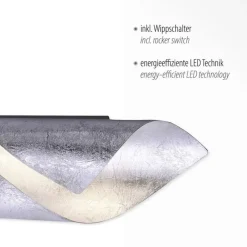Paul Neuhaus Elegante LED Wandleuchte Schalter 3000 K in Blattsilber< Flurlampen|Wohnzimmerlampen