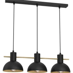 Hängelampen|Bürolampen*Luminex Elegante Pendelleuchte Dunkelblau Gold E27 64 cm lang