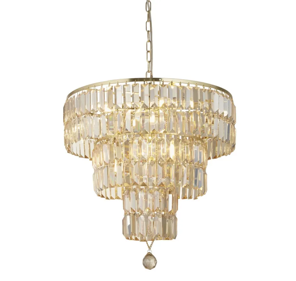 Hängelampen|Esszimmer Lampen*Searchlight Elegante Pendelleuchte Glas Metall Ø50 cm E14 Modern