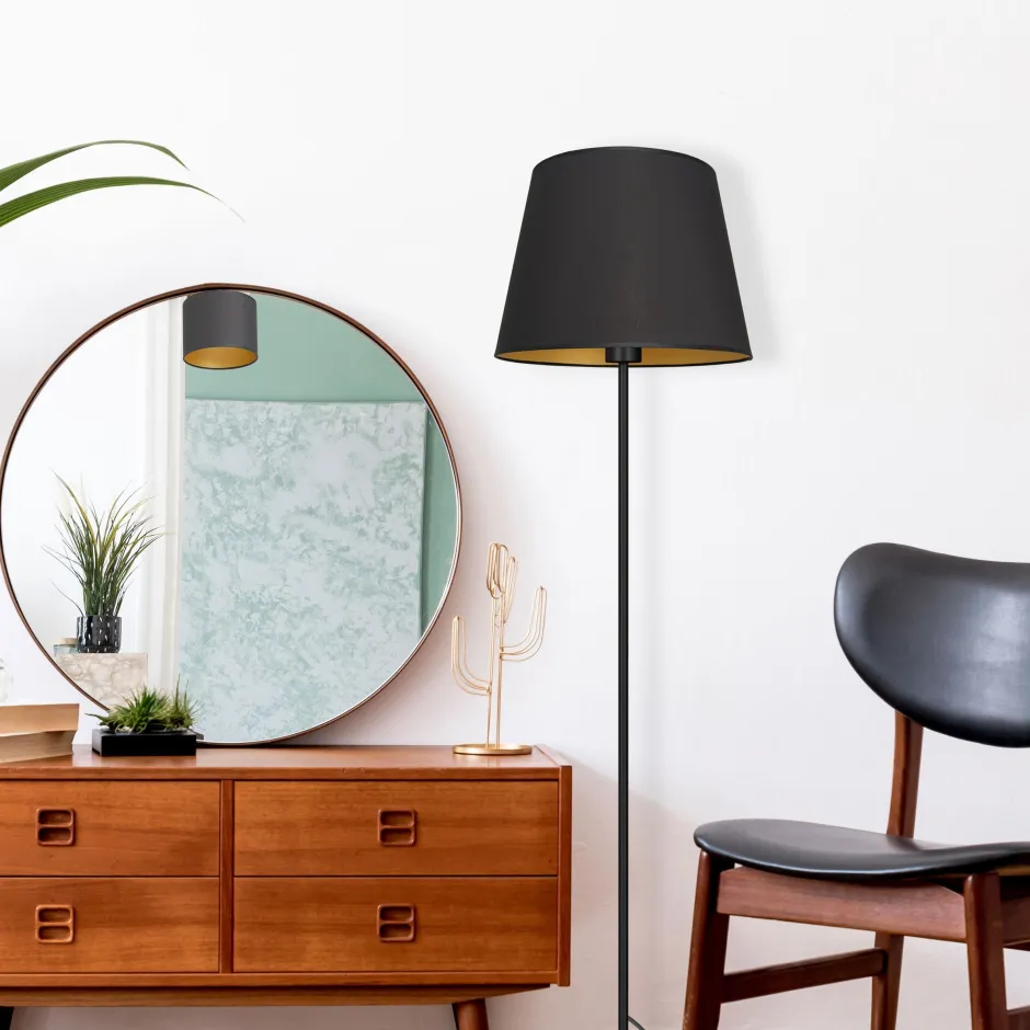 Stofflampen|Moderne Lampen*Luminex Elegante Stehlampe KAJA Modern 154 cm Wohnzimmer