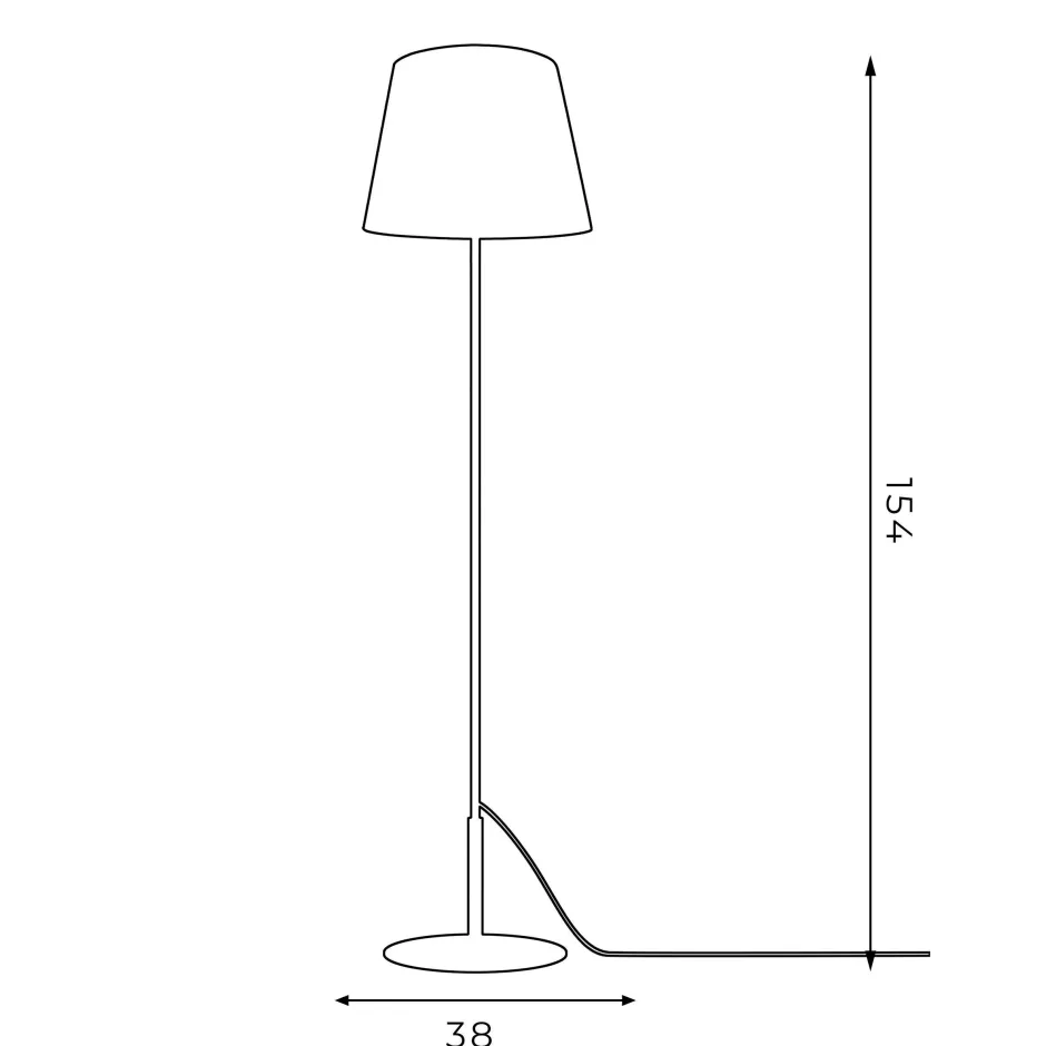 Stofflampen|Moderne Lampen*Luminex Elegante Stehlampe KAJA Modern 154 cm Wohnzimmer