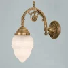Berliner Messingleuchten Elegante Wandlampe Berliner Messing Glas E27 Ornamente< Wohnzimmerlampen|Küchenlampen