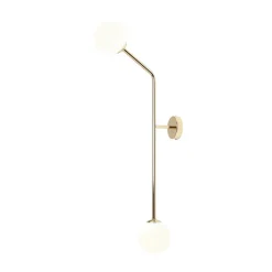 ALDEX Elegante Wandlampe Metall Glas in Gold E14 99 cm hoch< Wandleuchten|Badezimmer Lampe