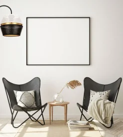 Belis Elegante Wandlampe Metall Schwarz Weiß Gold H:25 cm E27< Wohnzimmerlampen|Küchenlampen