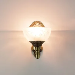 Jugendstil Lampen|Wohnzimmerlampen*Easylight Elegante Wandleuchte HENRY in Messing Jugendstil