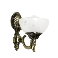 Jugendstil Lampen|Wohnzimmerlampen*Easylight Elegante Wandleuchte HENRY in Messing Jugendstil