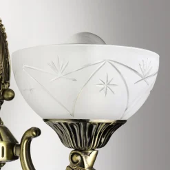 Jugendstil Lampen|Wohnzimmerlampen*Easylight Elegante Wandleuchte HENRY in Messing Jugendstil