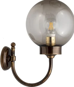 Lido Elegante Wandleuchte Messing Antik Hof IP43 VERIA< Außenleuchten Antik|Außenleuchten Messing