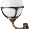 Lido Elegante Wandleuchte Messing Vintage Kugel Schirm< Außenleuchten Antik|Außenleuchten Messing