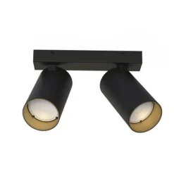 Nowodvorski Eleganter Deckenstrahler Schwarz Gold 2x GU10 L:17-31cm< Deckenleuchten|Spots