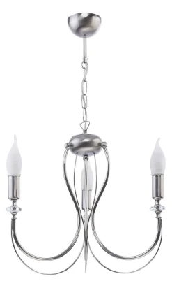 Jupiter Eleganter Kronleuchter in Silber 3-armig AREGUND< Hängelampen|Kronleuchter