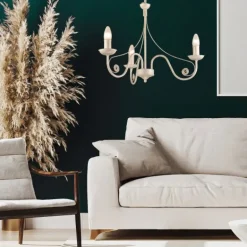 Hängelampen|Esszimmer Lampen*Lamkur Eleganter Kronleuchter KELSIE Rustikal 3-flmg