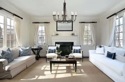 Rustikale Lampen|Designerlampen*Elstead Eleganter Lüster GOTICA 1 Schwarz Rustikal Esstisch