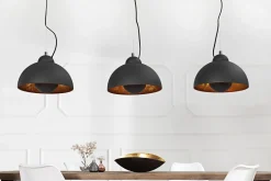 Invicta Interior Esszimmer Lampe Pendelleuchte Schwarz Retro E27< Hängelampen|Esszimmer Lampen