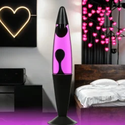 Retro Lampen|Lavalampen*Easylight Feminine Lavalampe Pink dunkles Lila Wachs JENNY