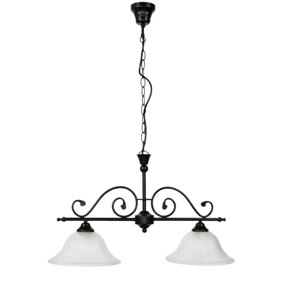 Glaslampen|Rustikale Lampen*Easylight 2-flammige Leuchte hängend DOROTHEA Landhausstil