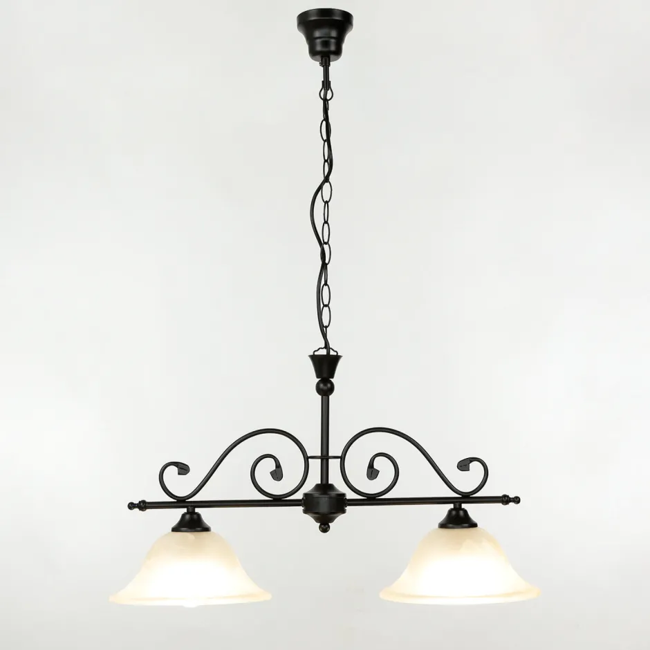 Glaslampen|Rustikale Lampen*Easylight 2-flammige Leuchte hängend DOROTHEA Landhausstil