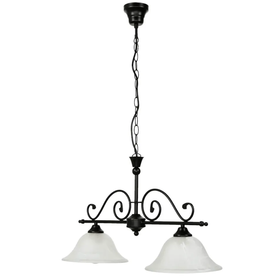 Glaslampen|Rustikale Lampen*Easylight 2-flammige Leuchte hängend DOROTHEA Landhausstil