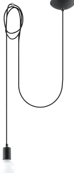 Wohnzimmerlampen|Esszimmer Lampen*Sollux Flexibel Hängelampe Schwarz max. 3 m E27 flexibel