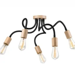 Deckenleuchten|Flurlampen*Lamkur Flexible Deckenleuchte KASSIDY Schwarz Wohnzimmer