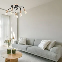 Deckenleuchten|Flurlampen*Lamkur Flexible Deckenleuchte KASSIDY Schwarz Wohnzimmer