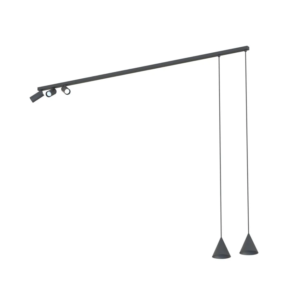 Hängelampen|Bürolampen*Nowodvorski Flexible Hängelampe Aluminium 160 cm GU10 Schwarz