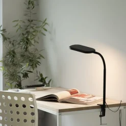 Just Light Flexible LED Klemmleuchte Schwarz 3000-6000 K dimmbar< Bürolampen|Schlafzimmer Lampen