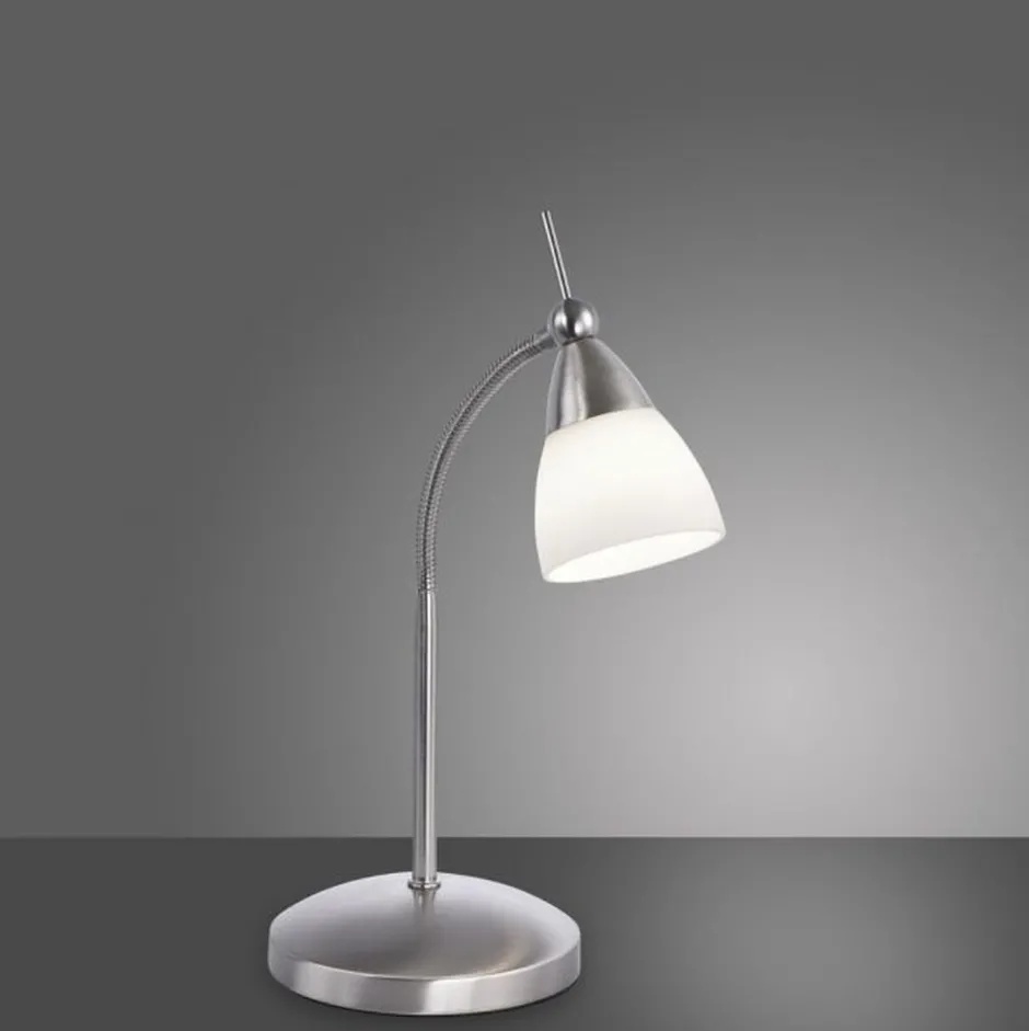 Paul Neuhaus Flexible LED Tischlampe in Stahl Glas 3000 K dimmbar< Wohnzimmerlampen|Schlafzimmer Lampen