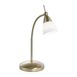 Wohnzimmerlampen|Schlafzimmer Lampen*Paul Neuhaus Flexible LED Tischlampe in Messing Glas 3 W dimmbar