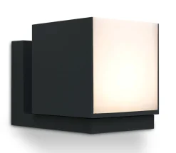 Metall Lampen|Led Außenleuchten*Eco-Light Flexible LED Wandleuchte Schwarz IP54 3000 K Aluminium