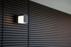 Metall Lampen|Led Außenleuchten*Eco-Light Flexible LED Wandleuchte Schwarz IP54 3000 K Aluminium