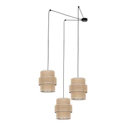 Hängelampen|Esszimmer Lampen*TK Lighting Flexible Pendelleuchte Jute B: max. 4 m H: max. 2,1 m 3x E27