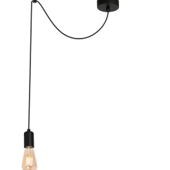 Hängelampen|Moderne Lampen*Luminex Flexible Pendelleuchte Schwarz E27 max. 2,5 m SPINDEL